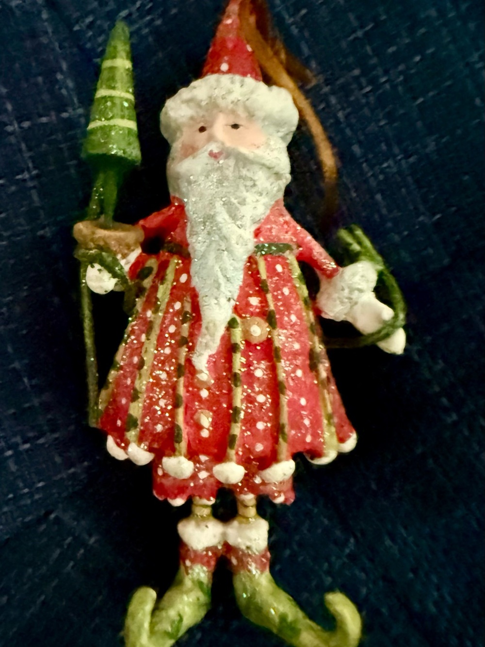 Patience Brewster Ornament - Mini Dashing Santa Krinkles